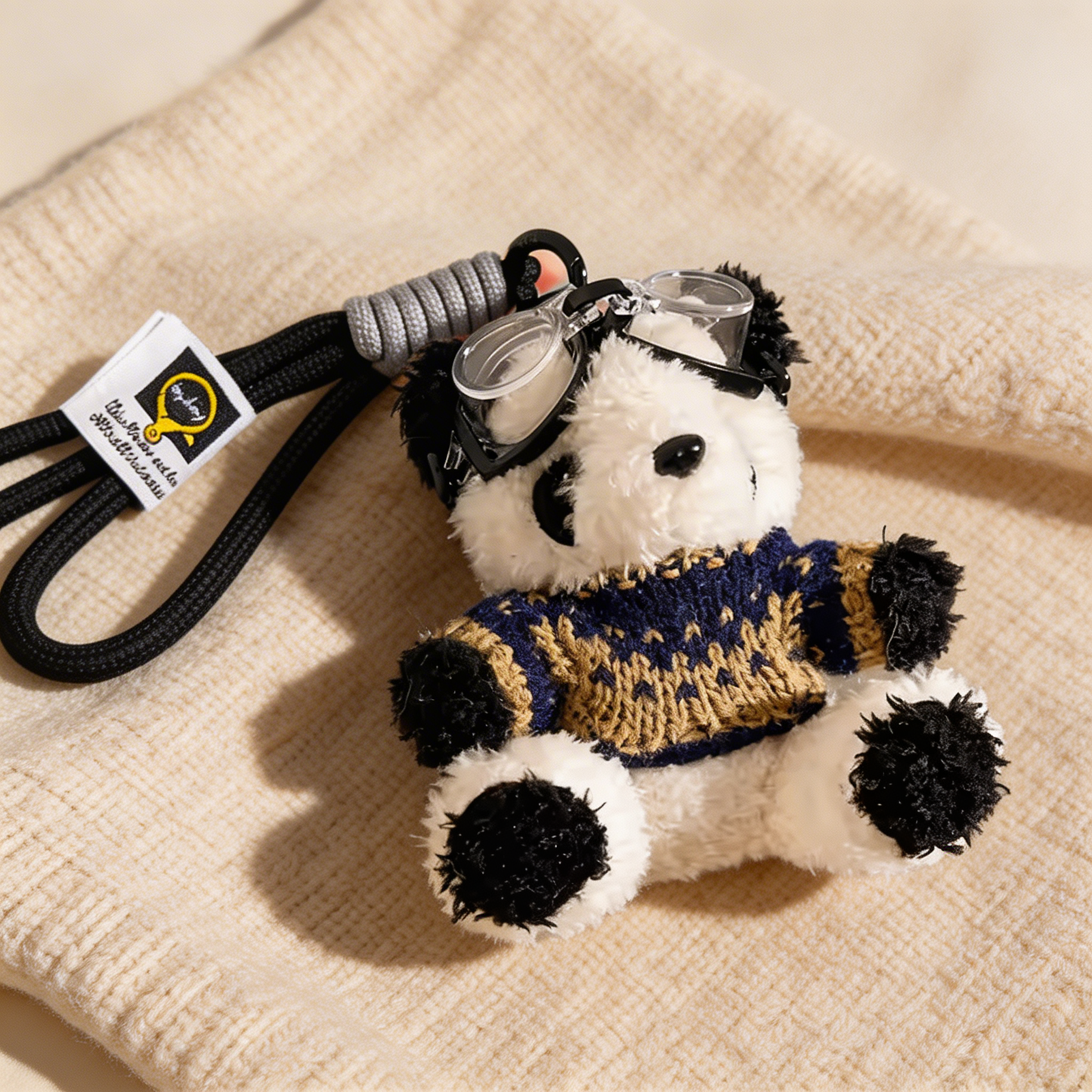 Snow Rider Panda Charm