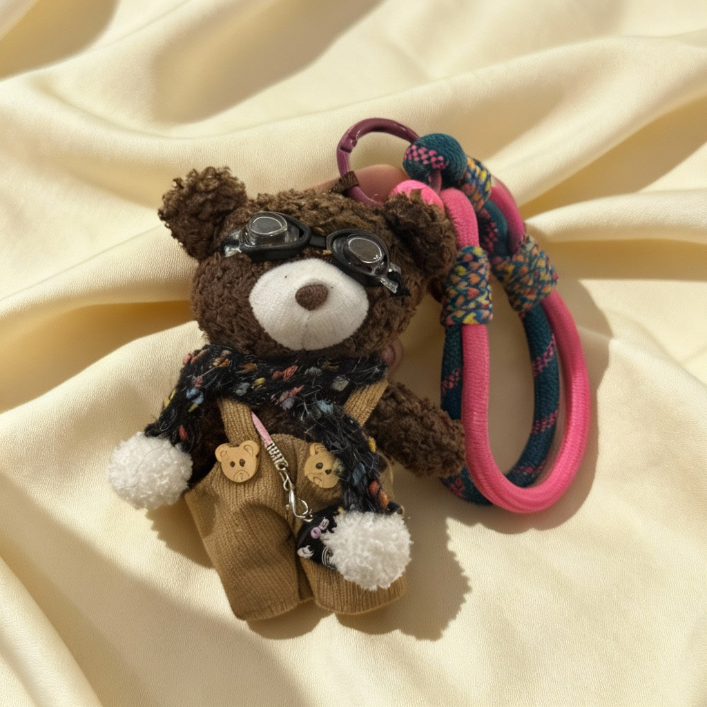 Brown Teddy Bear bag charm