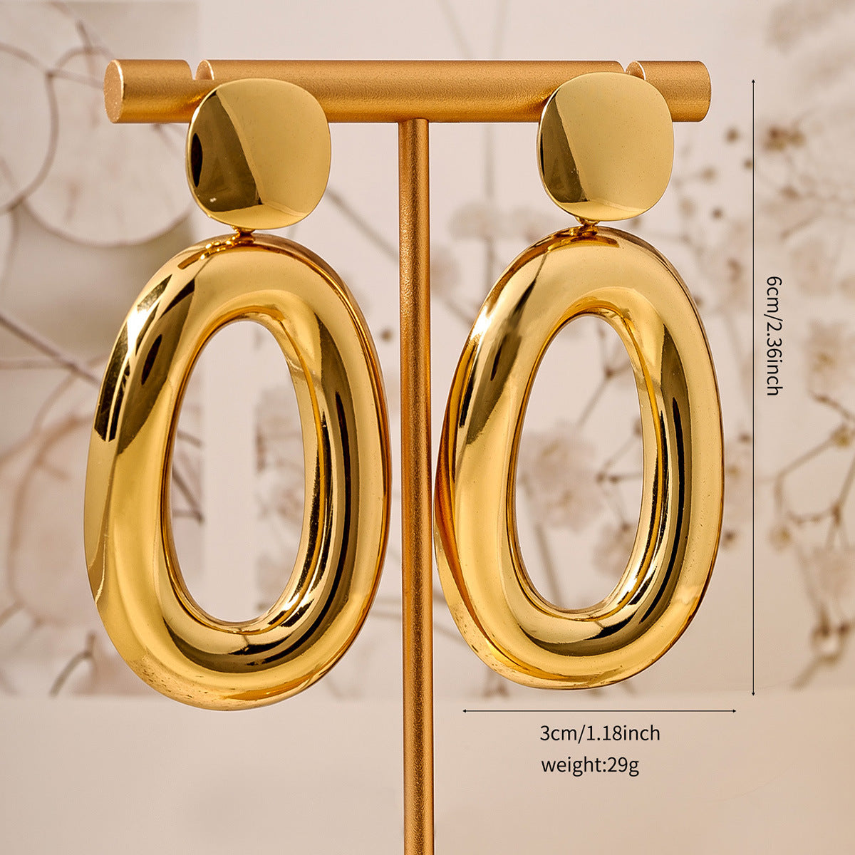 Oval Shape Women Earring