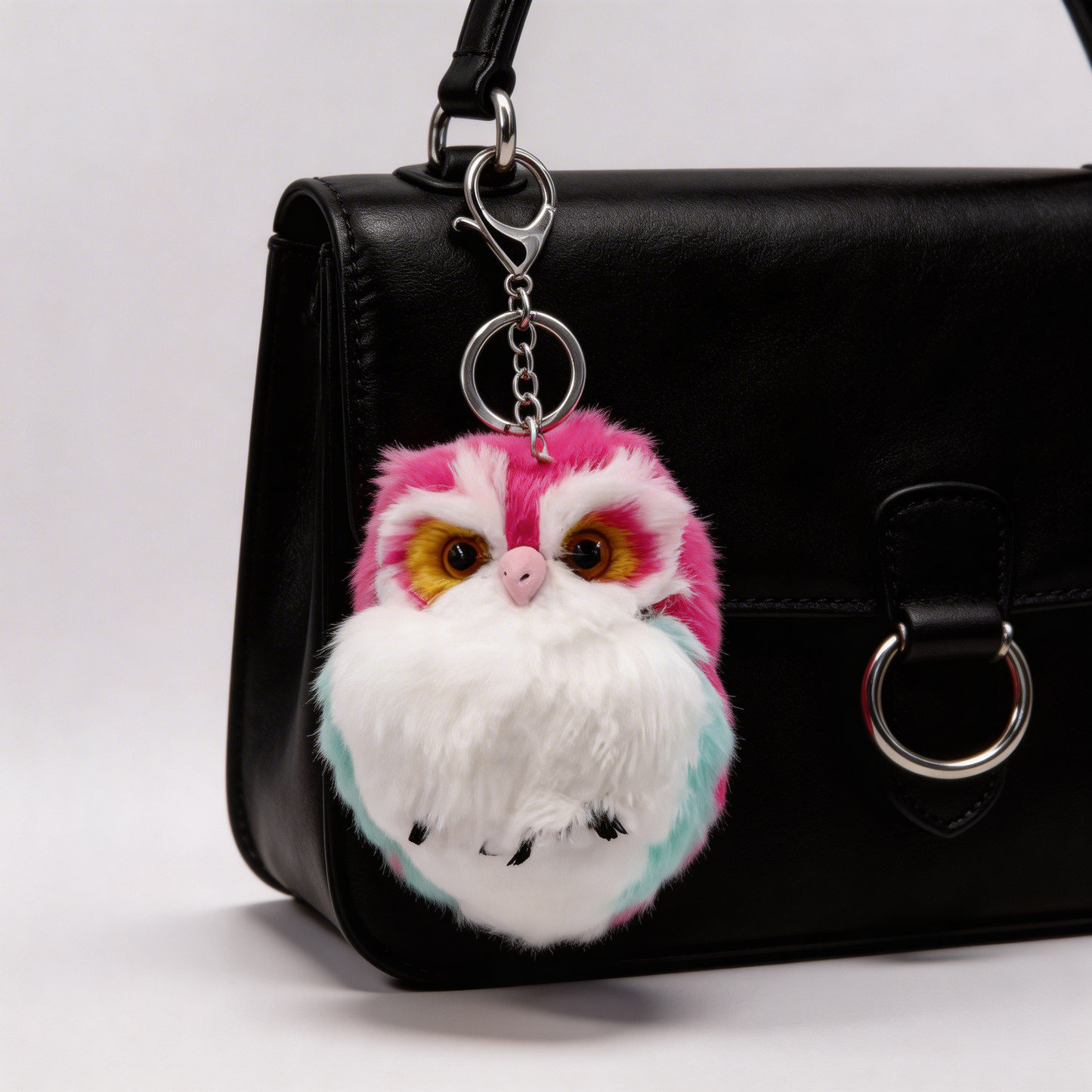 Fluffy Owl Bag Charm