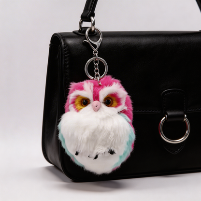 Fluffy Owl Bag Charm