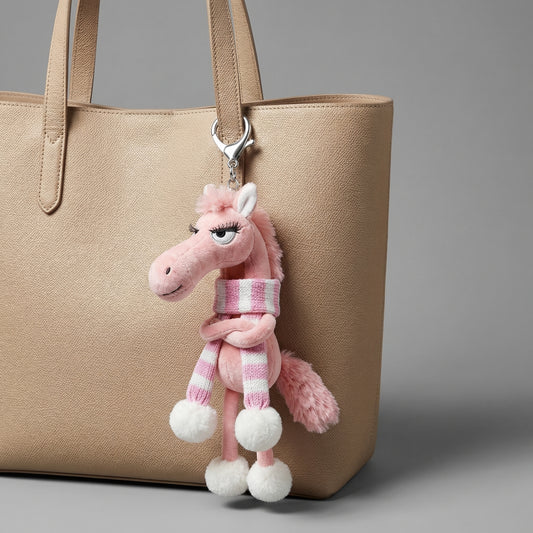 Pink Plush Pony Charm