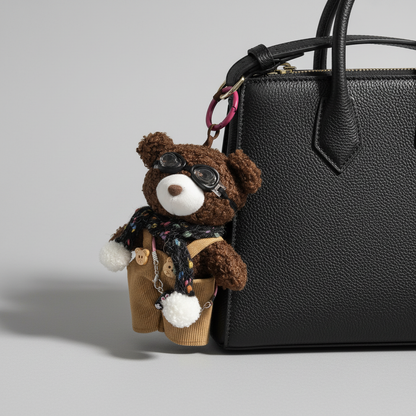 Brown Teddy Bear bag charm