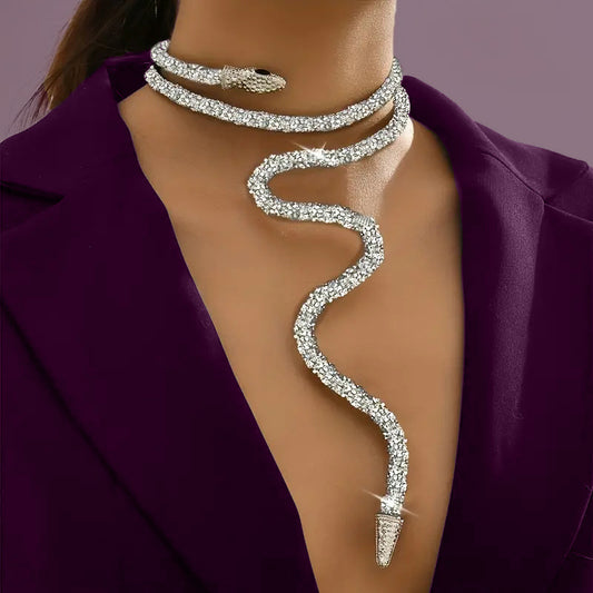 Snake Shaped Twistable Design Necklace