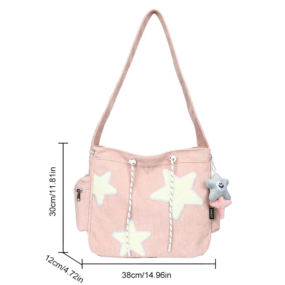 Star Patch Corduroy Bag