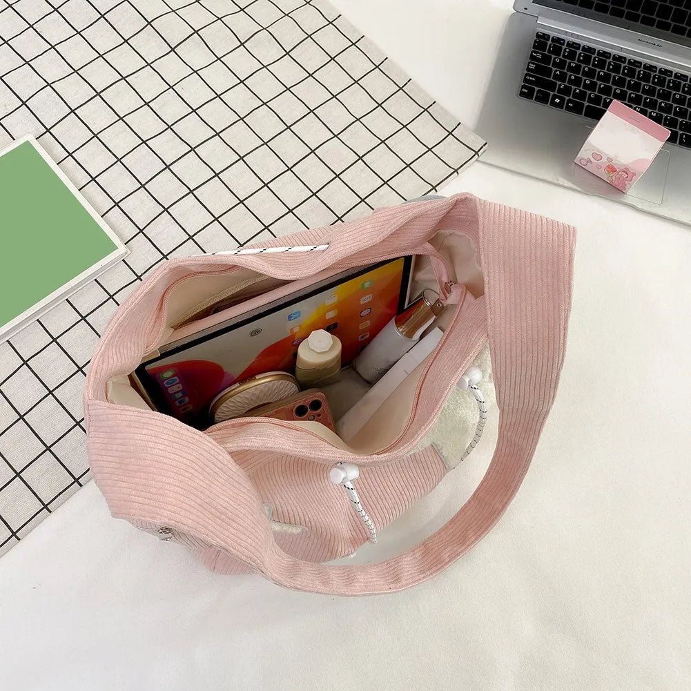Star Patch Corduroy Bag