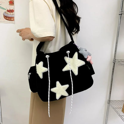Star Patch Corduroy Bag