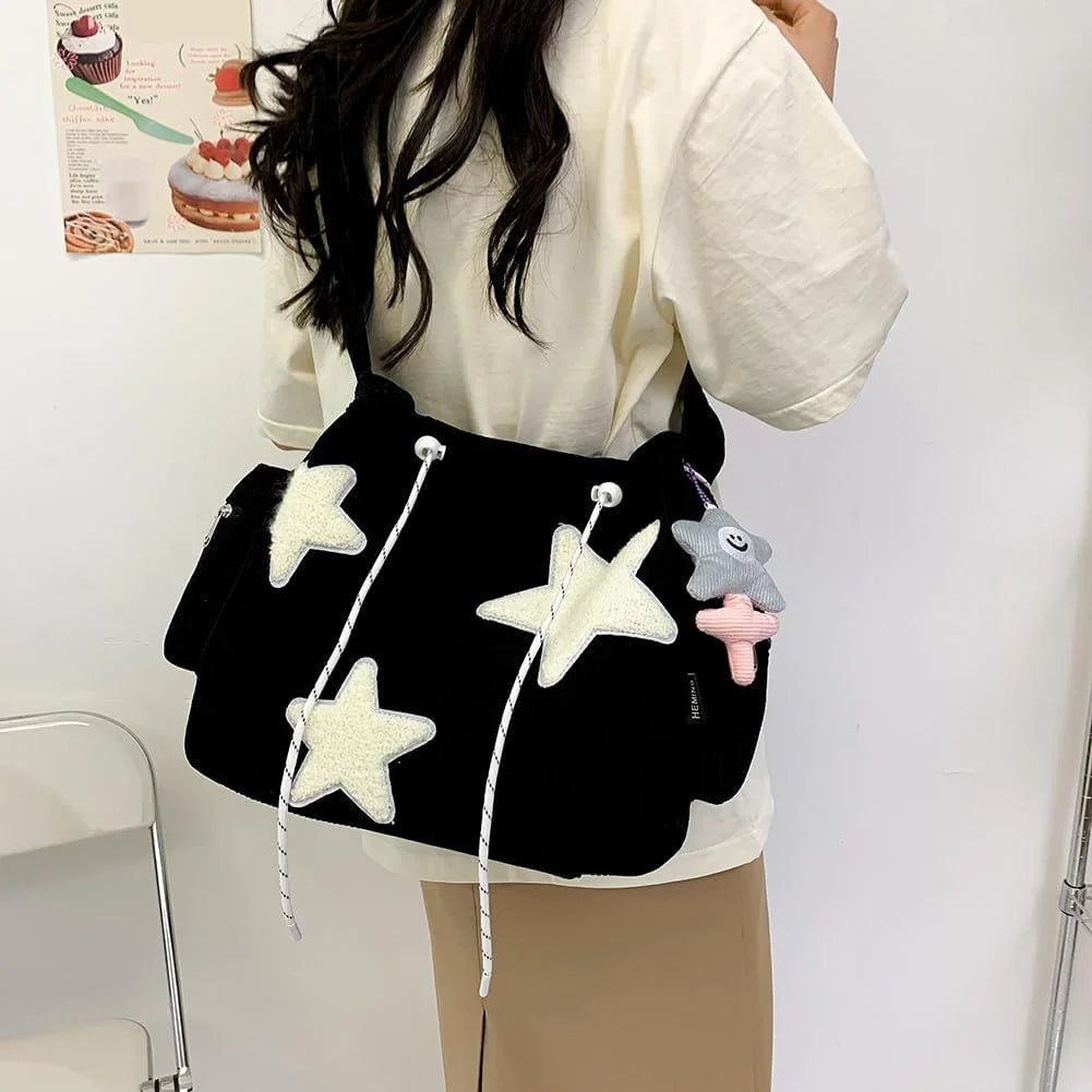 Star Patch Corduroy Bag