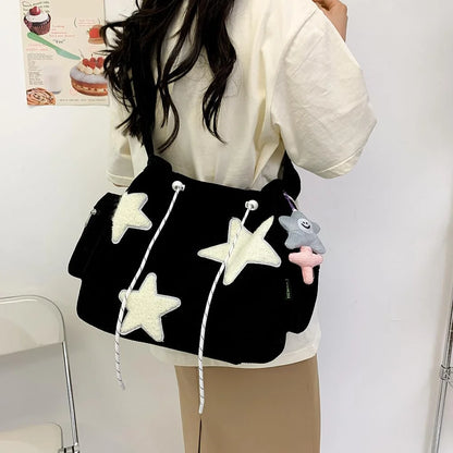 Star Patch Corduroy Bag
