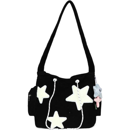 Star Patch Corduroy Bag