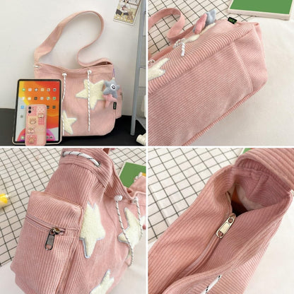 Star Patch Corduroy Bag