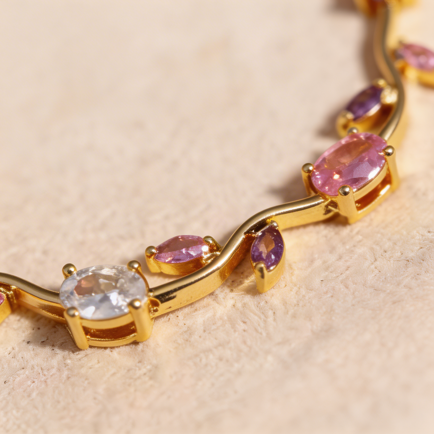 Tulip Floral Bracelet -18K Coquette Flower Bracelet