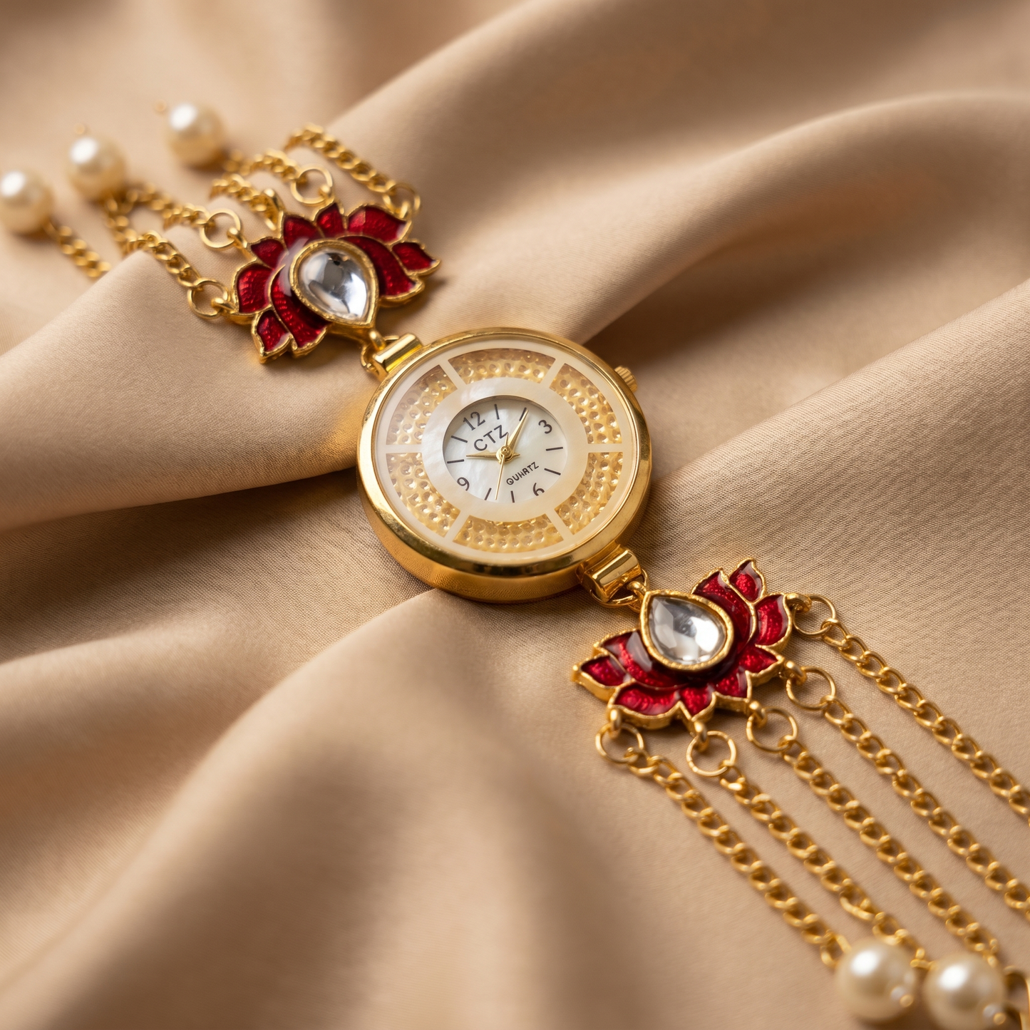 Handcrafted Lotus Charm Heritage Watch