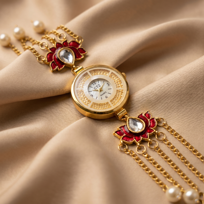 Handcrafted Lotus Charm Heritage Watch
