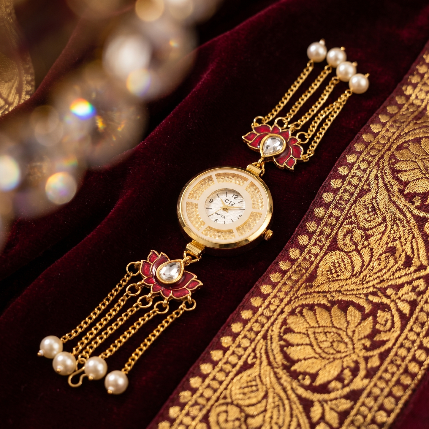 Handcrafted Lotus Charm Heritage Watch