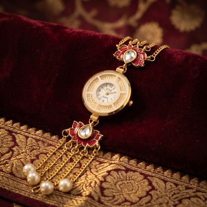 Handcrafted Lotus Charm Heritage Watch
