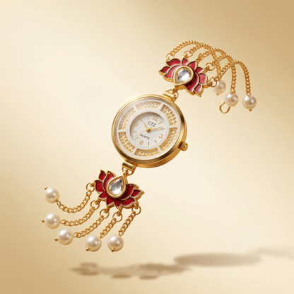 Handcrafted Lotus Charm Heritage Watch