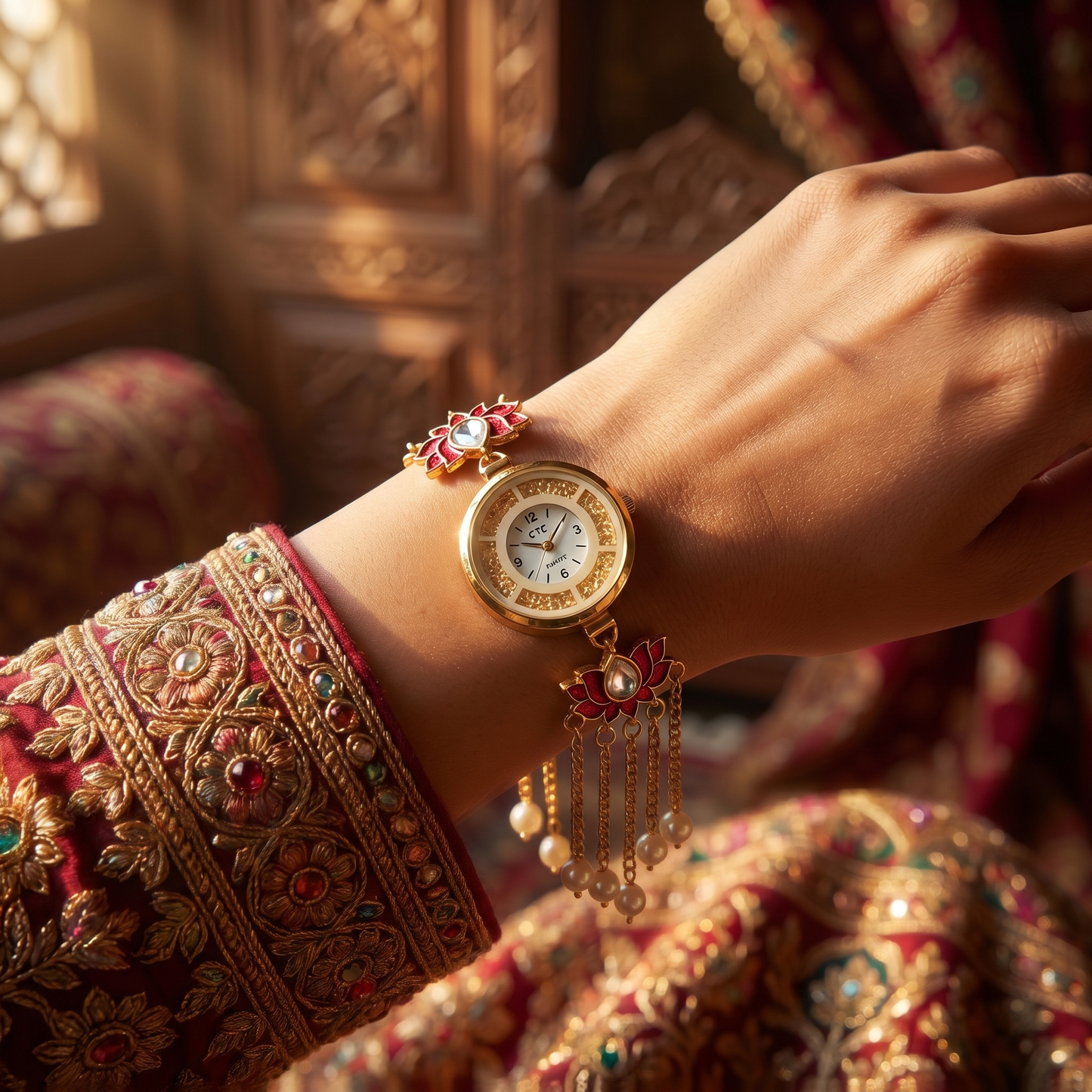 Handcrafted Lotus Charm Heritage Watch