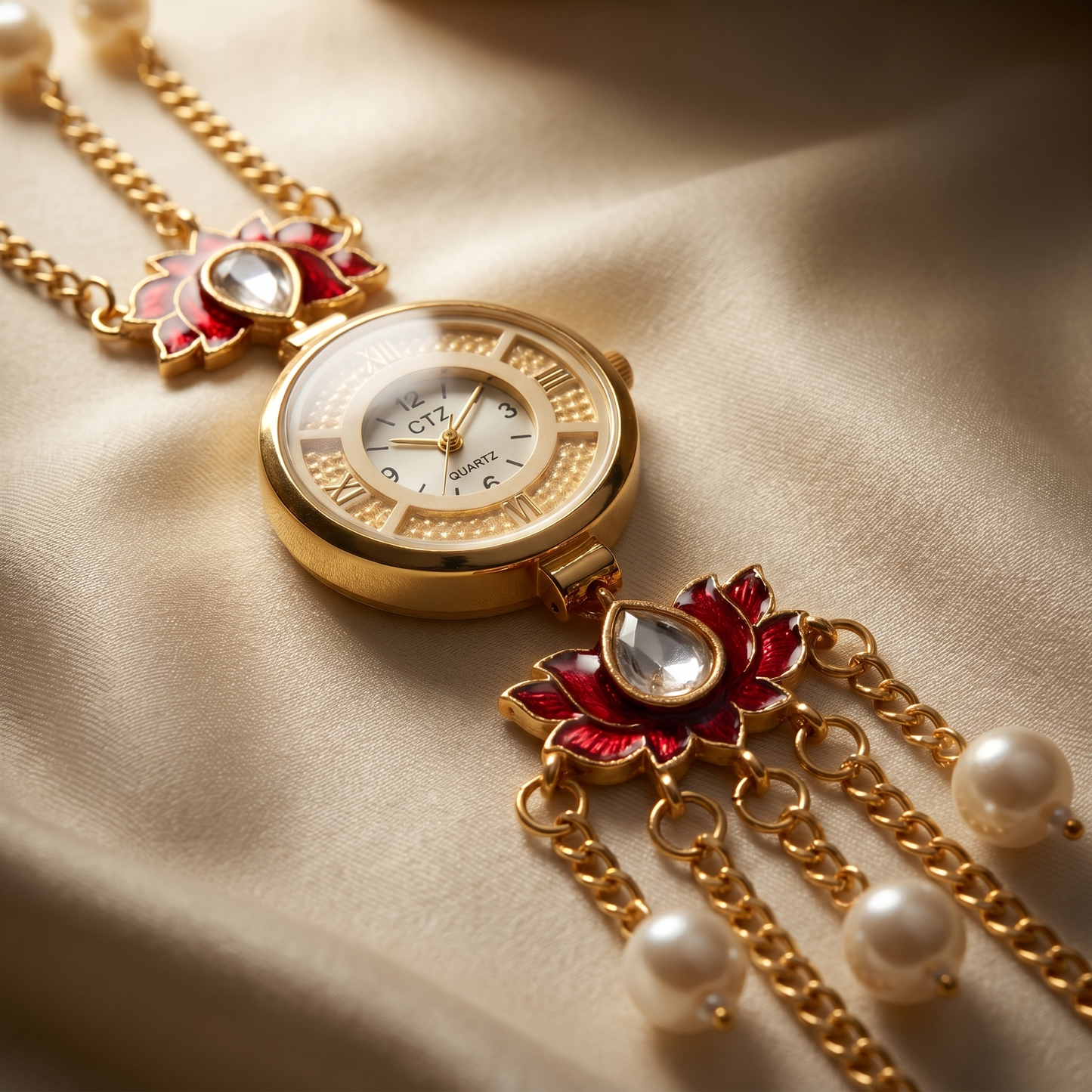 Handcrafted Lotus Charm Heritage Watch