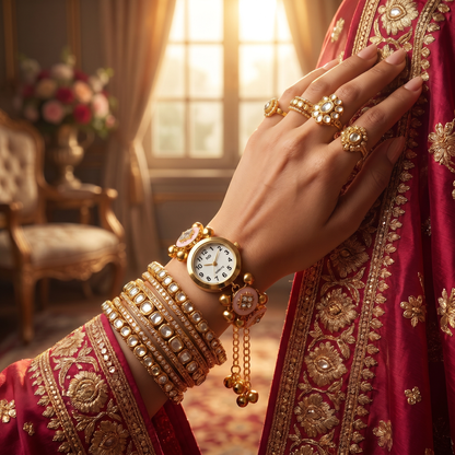 Pink Charm Traditional Bracelet Watch