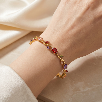 Tulip Floral Bracelet -18K Coquette Flower Bracelet