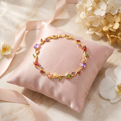 Tulip Floral Bracelet -18K Coquette Flower Bracelet