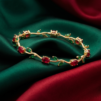 Tulip Floral Bracelet -18K Coquette Flower Bracelet