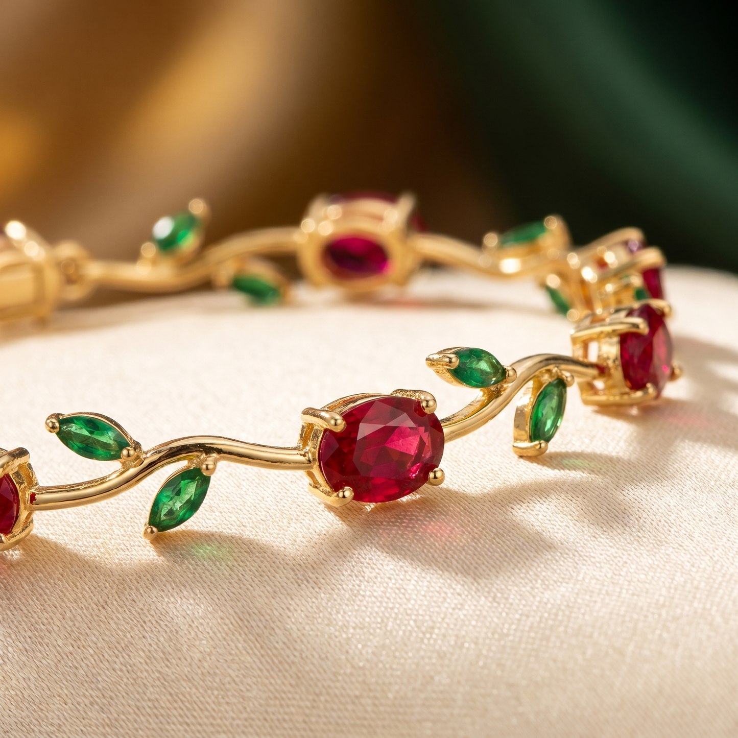 Tulip Floral Bracelet -18K Coquette Flower Bracelet
