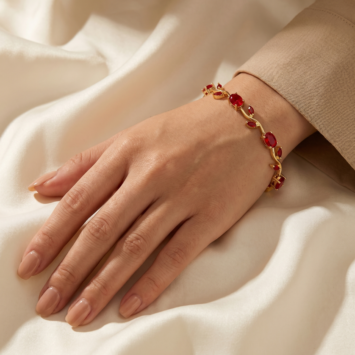 Tulip Floral Bracelet -18K Coquette Flower Bracelet