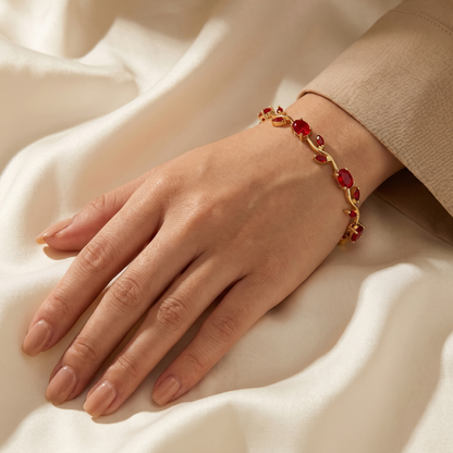 Tulip Floral Bracelet -18K Coquette Flower Bracelet