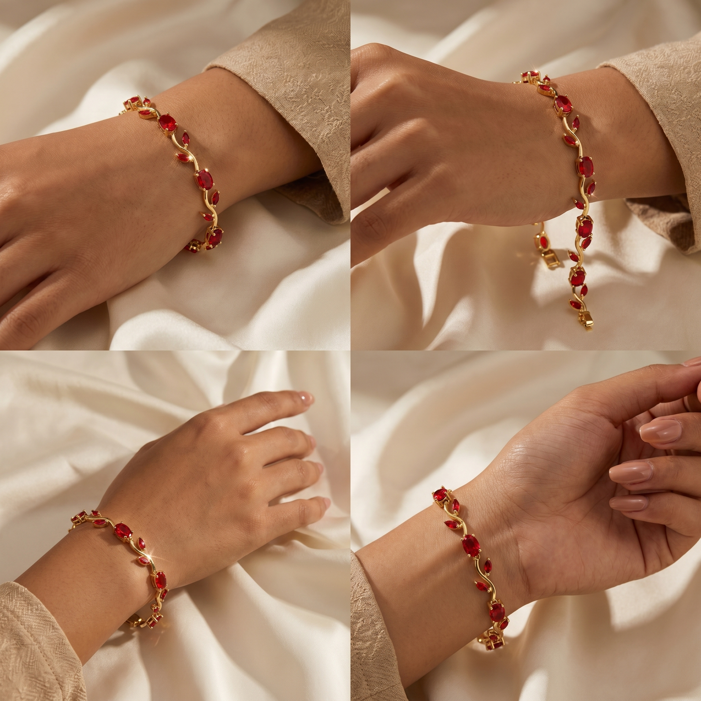 Tulip Floral Bracelet -18K Coquette Flower Bracelet