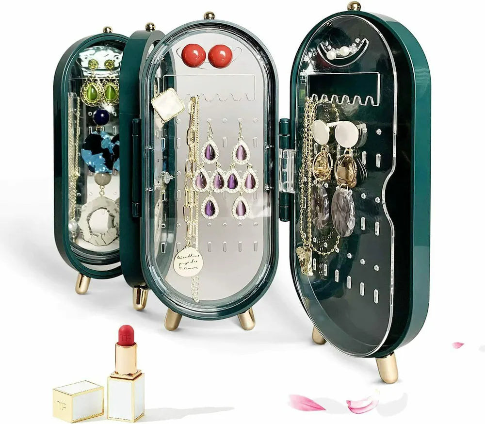 Foldable Jewelry Organizer With Mirror