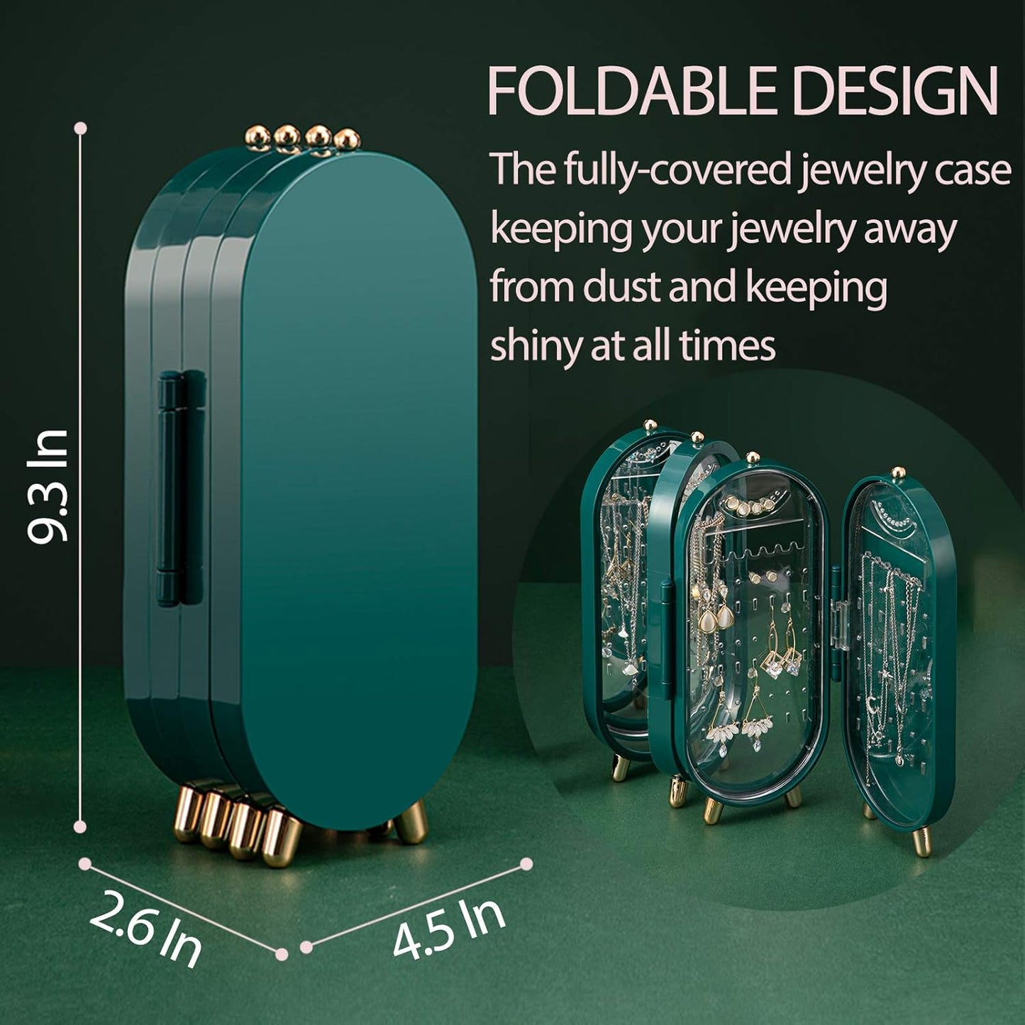 Foldable Jewelry Organizer With Mirror