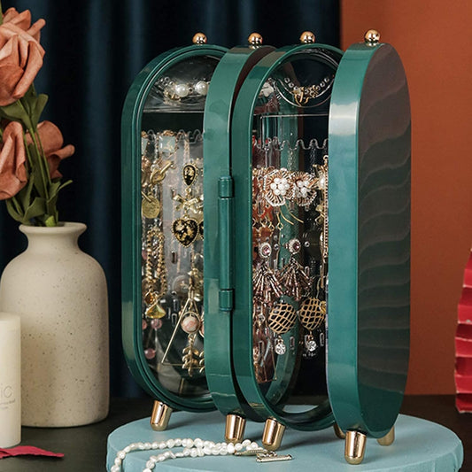 Foldable Jewelry Organizer With Mirror