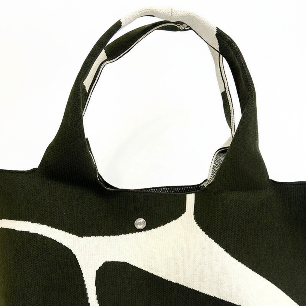 Cow-Print Canvas Tote Bag