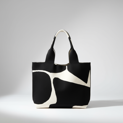 Cow-Print Canvas Tote Bag
