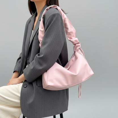 Soft leather tote bag