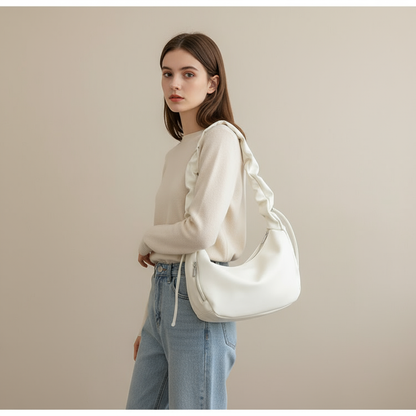 Soft leather tote bag