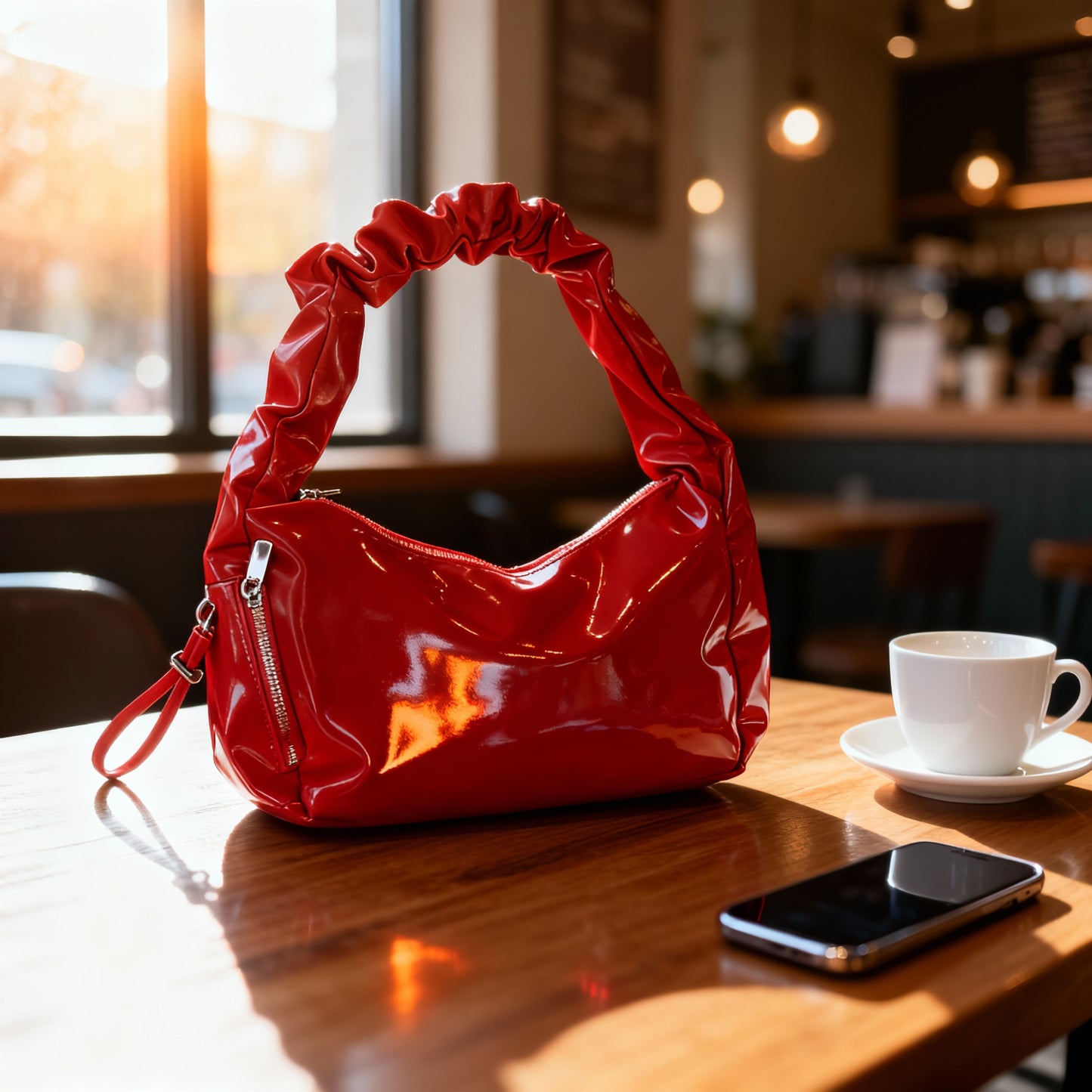 Soft leather tote bag