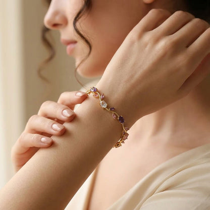 Tulip Floral Bracelet -18K Coquette Flower Bracelet