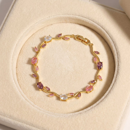 Tulip Floral Bracelet -18K Coquette Flower Bracelet